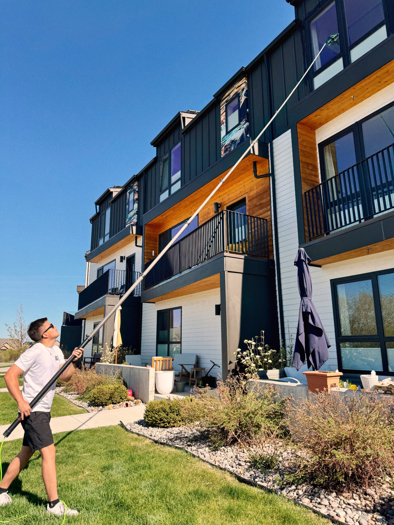 Professional water-fed pole window cleaning in Doral, FL